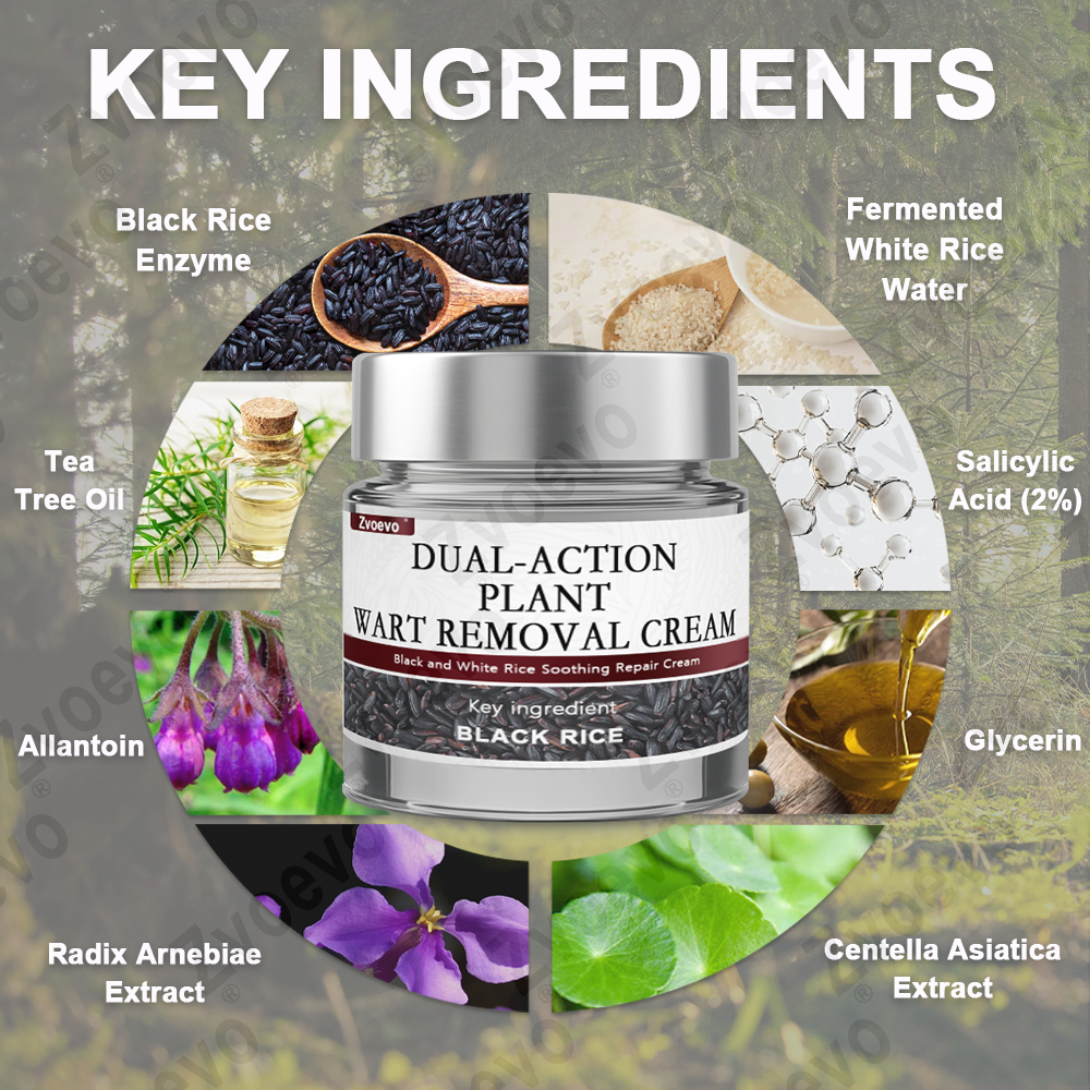Zvoevo® Black Rice Essence Cream👨‍⚕️ FDA Certified (Removes Skin Growths and Warts, Improves Actinic Keratosis and Purpura, Skin Cancer and Age Spots)