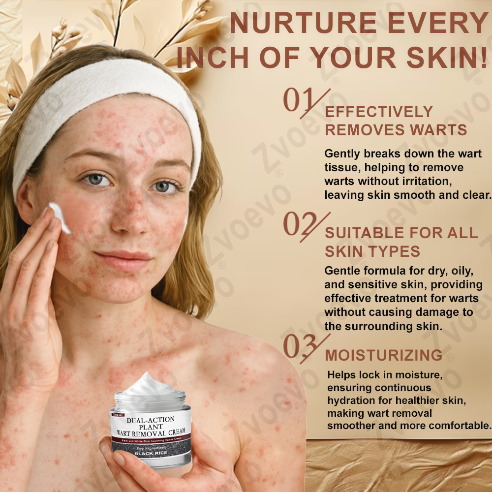 Zvoevo® Black Rice Essence Cream👨‍⚕️ FDA Certified (Removes Skin Growths and Warts, Improves Actinic Keratosis and Purpura, Skin Cancer and Age Spots)