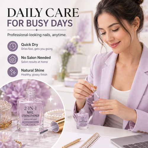 ✨🔥Limited-Time 40% OFF💜✨ Lilac Glossy Nail Strengthener – Instant Lilac Shine & Stronger-Looking Nails Over Time 💅