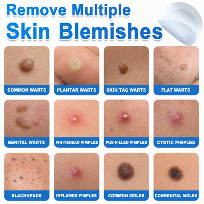 🎁 Celsiora® 2-in-1 Microneedle & Hydrocolloid Patch | Raised Moles,Acne,  Flat Warts & Skin Tags Remover | Improves Wrinkles, Scars & Blemishes | Invisible Pimple Patches for Face & Body
