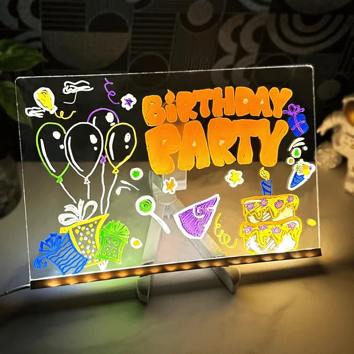 (🌲Early Christmas Sale🎁) - 50%OFF✨ LED Note Board with 7 Color Pens 🎨 — Spark Your Child’s Creativity and Let Them Hang Their Artwork on the Christmas Tree!