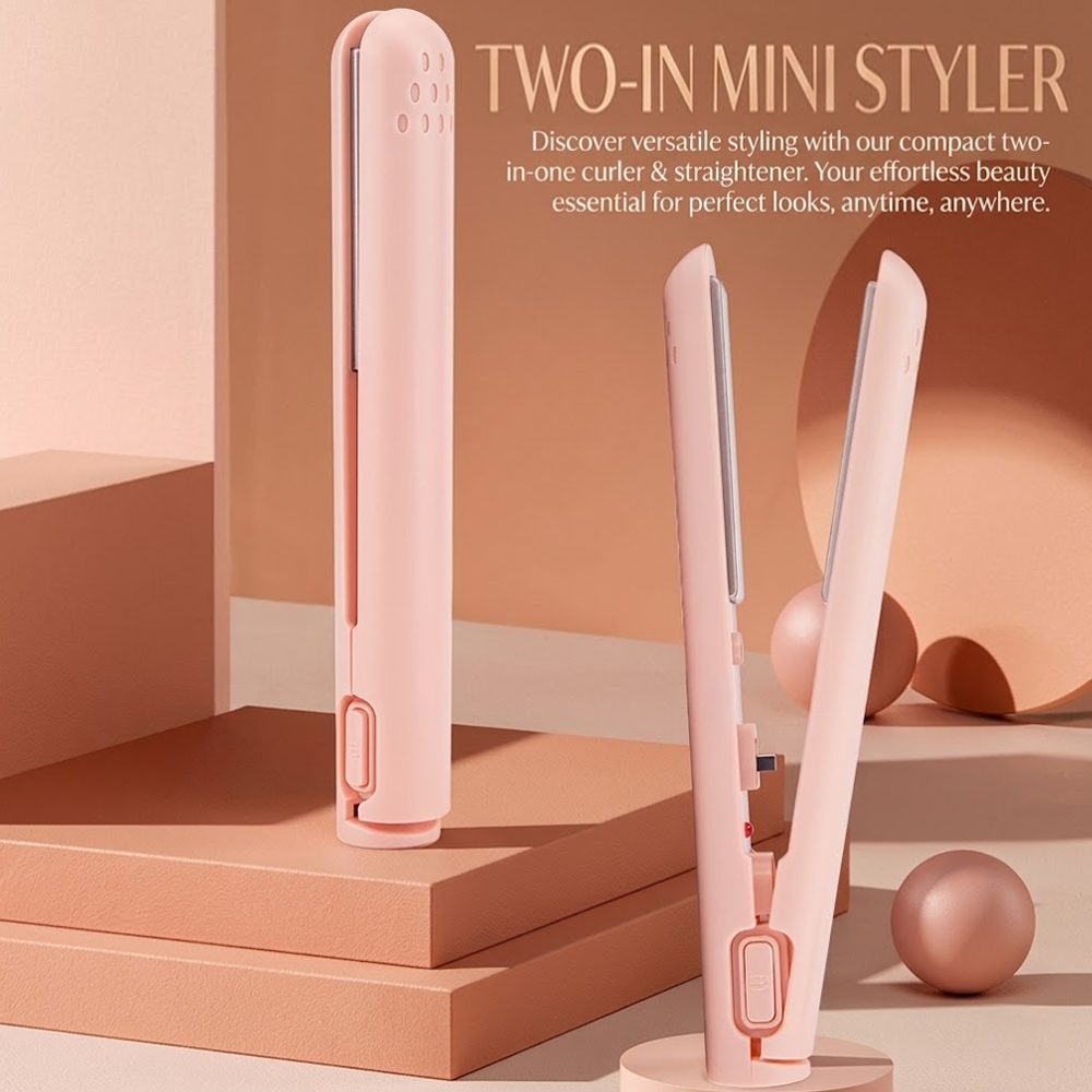 ⏳2-in-1 Mini Curling Iron