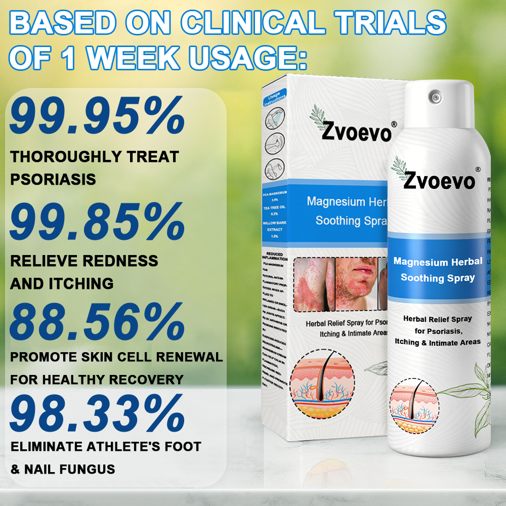 USA 80%OFF✅Official Store: Zvoevo®Magnesium Herbal Psoriasis Spray⚕️FDA Certified (Eliminates psoriasis and eczema, treats bacterial infections in the genital area, relieves joint pain and neuropathic pain, and treats acne and pigmentation) (Copy)