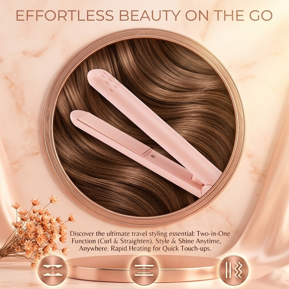 ⏳2-in-1 Mini Curling Iron
