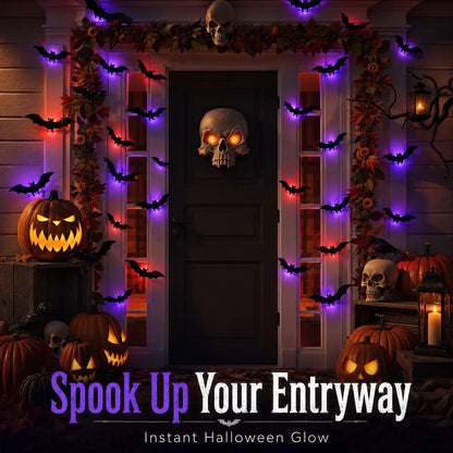 👻 Light Up Your Halloween! 50% OFF LED Glowing Bat Wall Lights for Spooky Day🦇✨