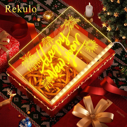 (🌲Early Christmas Sale🎁) - 50%OFF✨ LED Note Board with 7 Color Pens 🎨 — Spark Your Child’s Creativity and Let Them Hang Their Artwork on the Christmas Tree!